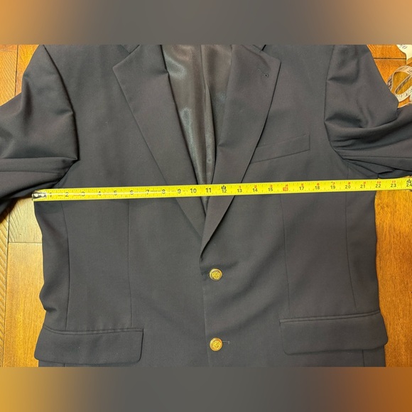 Burberry London Navy Kensington Blazer Sport Coat 2 Button Gold 40R Medium - Picture 4 of 9